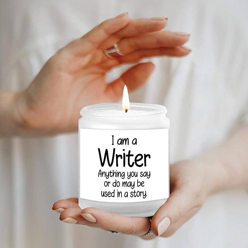 Writer’s Inspiration Lavender Scented Candle Soy Wax Perfect Gift for Writer Author Journalist Creative Mind Ideal for Birthday Christmas Thanksgiving Office Desk Writing Nook Relax Stress Relief Cozy Evening Reading Space