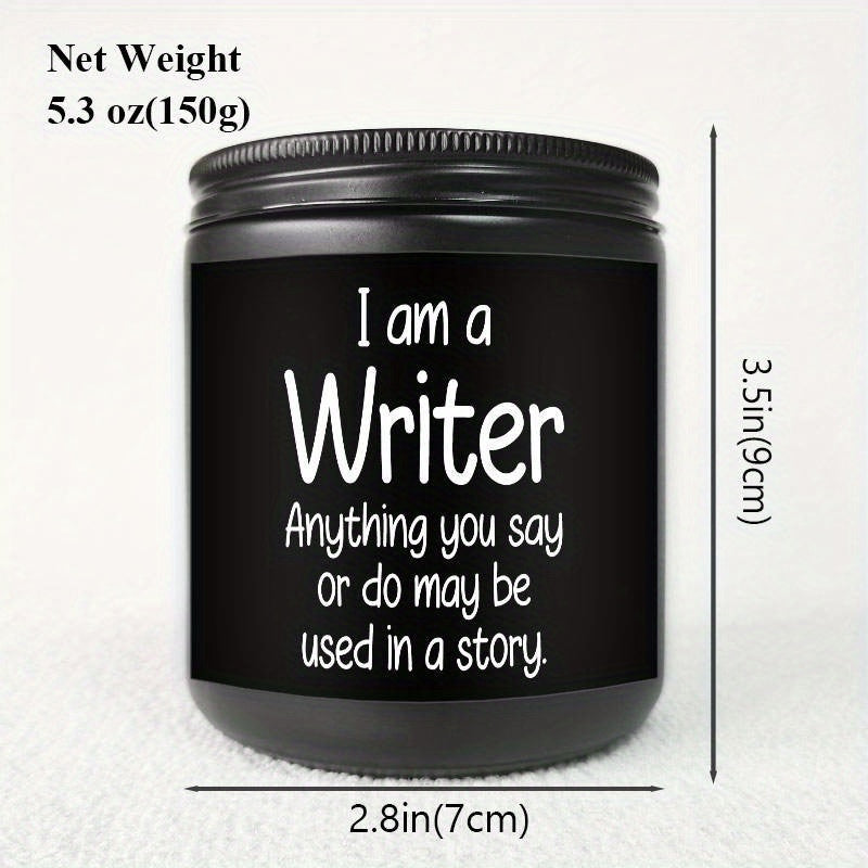Writer’s Inspiration Lavender Scented Candle Soy Wax Perfect Gift for Writer Author Journalist Creative Mind Ideal for Birthday Christmas Thanksgiving Office Desk Writing Nook Relax Stress Relief Cozy Evening Reading Space