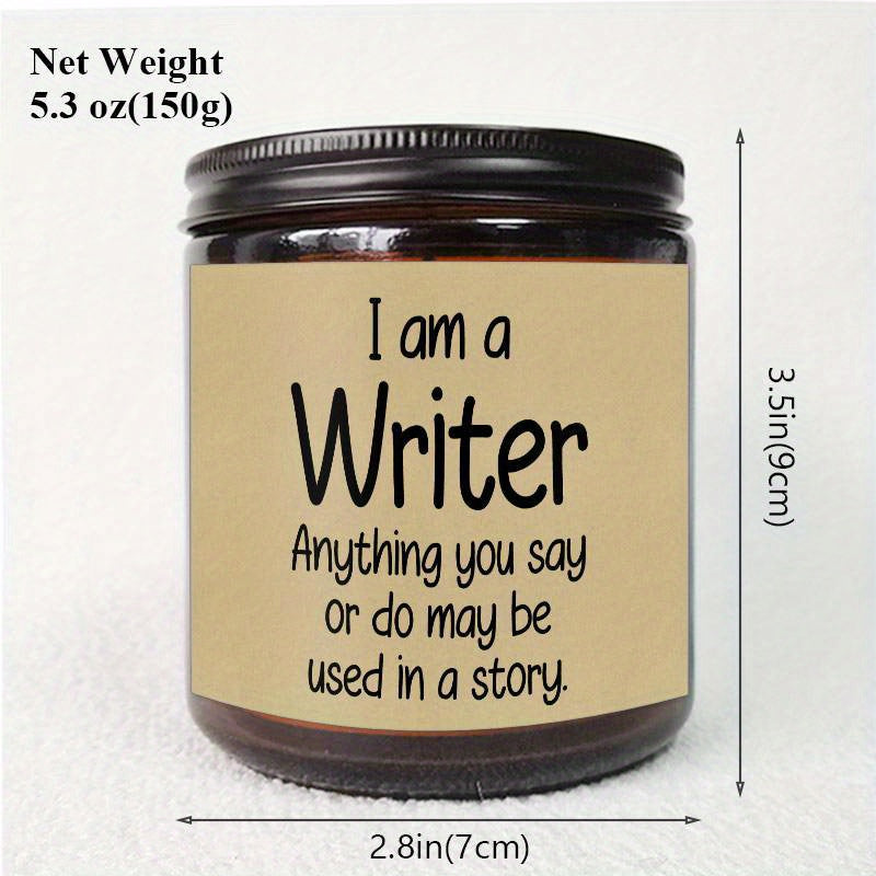 Writer’s Inspiration Lavender Scented Candle Soy Wax Perfect Gift for Writer Author Journalist Creative Mind Ideal for Birthday Christmas Thanksgiving Office Desk Writing Nook Relax Stress Relief Cozy Evening Reading Space