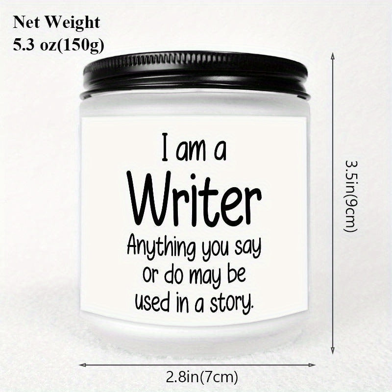 Writer’s Inspiration Lavender Scented Candle Soy Wax Perfect Gift for Writer Author Journalist Creative Mind Ideal for Birthday Christmas Thanksgiving Office Desk Writing Nook Relax Stress Relief Cozy Evening Reading Space