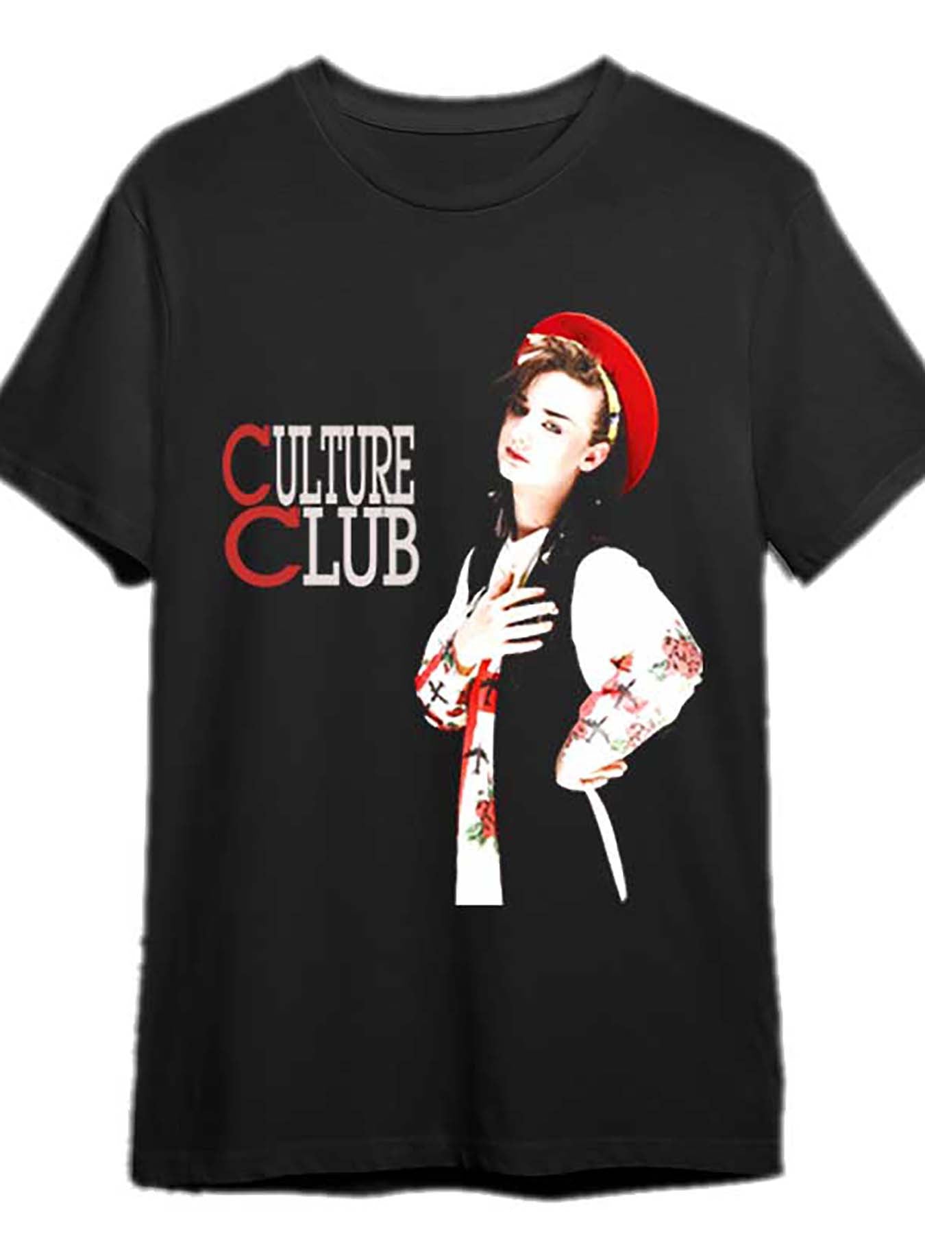 Culture Club Boy George Tshirt 340586 funny Men’s Short Sleeve Graphic T-shirt Collection black PR - Premium  from Lizard Vigilante - Just $26.99! Shop now at Lizard Vigilante