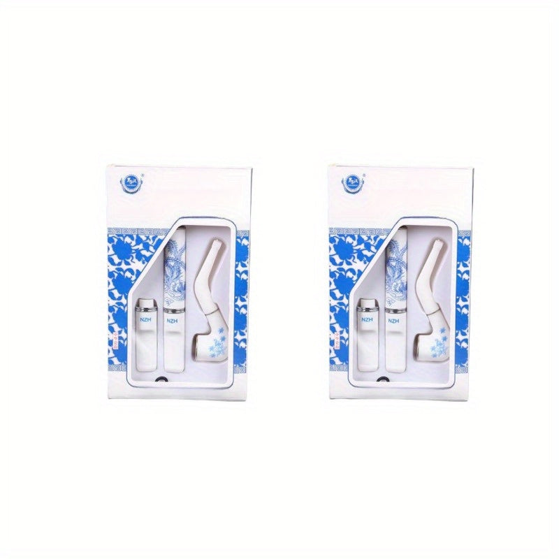 3pcs Chinese Blue & White Porcelain Dual-Use Filters For Cigarettes, Washable & Reusable Cigarette Filter Cigarette Filter Tips - Premium  from Lizard Vigilante - Just $13.99! Shop now at Lizard Vigilante