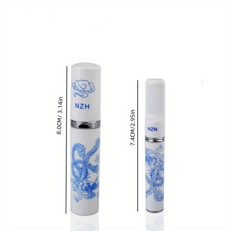 3pcs Chinese Blue & White Porcelain Dual-Use Filters For Cigarettes, Washable & Reusable Cigarette Filter Cigarette Filter Tips - Premium  from Lizard Vigilante - Just $13.99! Shop now at Lizard Vigilante