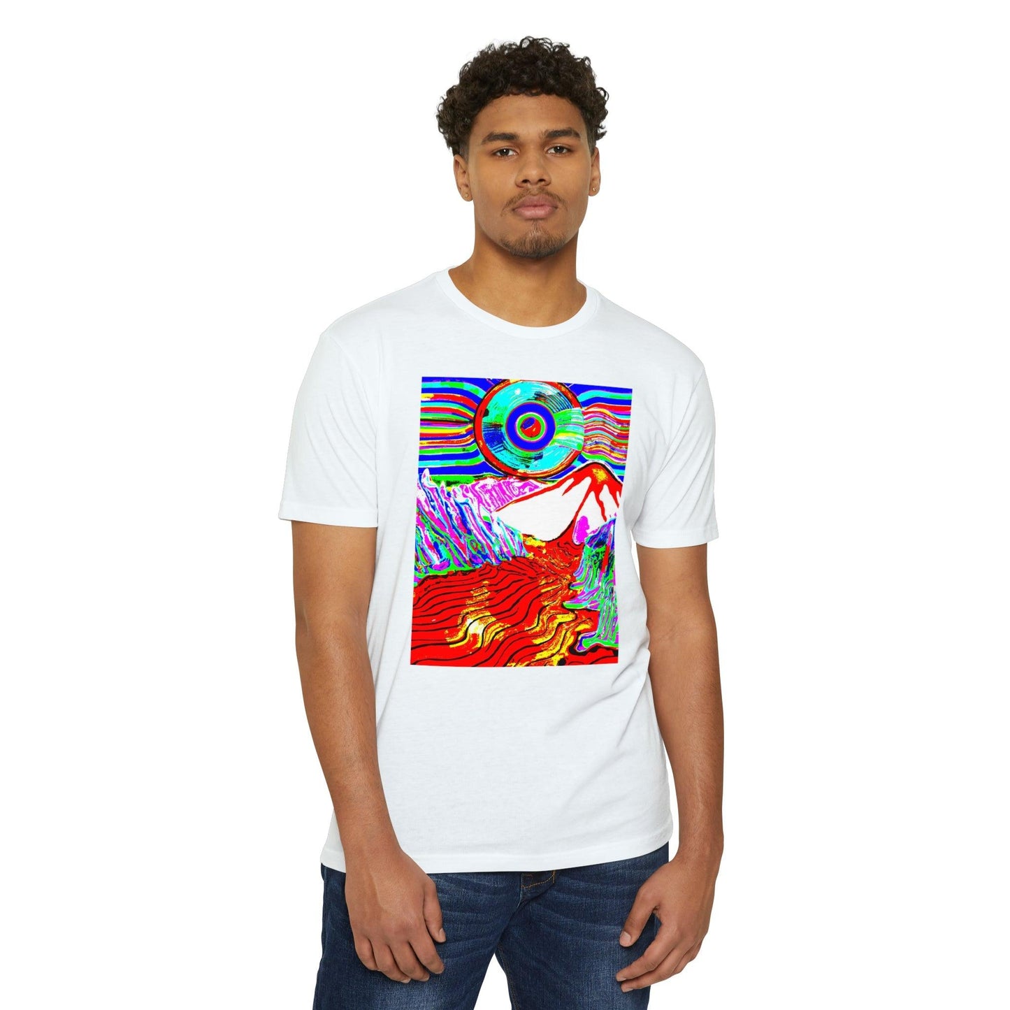 Red Music River Unisex CVC Jersey T-shirt - Lizard Vigilante