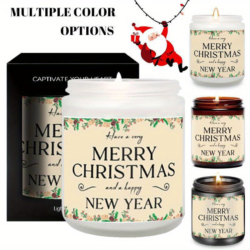 Merry Christmas Lavender Scented Candle Gift for Men Women Him Her Male Female Boyfriend Grilfriend Best Friend BBF Sister Bestie Brother Classmate Coworker Sister Mom Dad Family on Christmas Xmas Home Decoratin Funny Unique