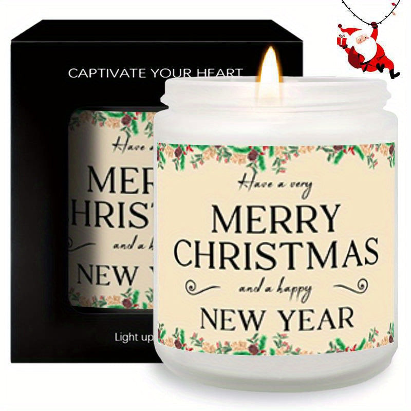 Merry Christmas Lavender Scented Candle Gift for Men Women Him Her Male Female Boyfriend Grilfriend Best Friend BBF Sister Bestie Brother Classmate Coworker Sister Mom Dad Family on Christmas Xmas Home Decoratin Funny Unique
