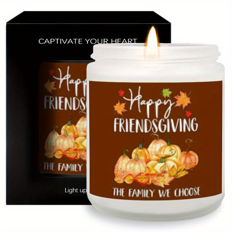 Lavender Scented Candle Fall Themed Orange Pumpkin Rustic Farmhouser Autumn Harvest Festival Thanksgiving Day Decoration Gift Ideas for Home Women Hostess Men Friends Friendship Friendsgiving Thankful Mom Wife Grandma Cute Ho