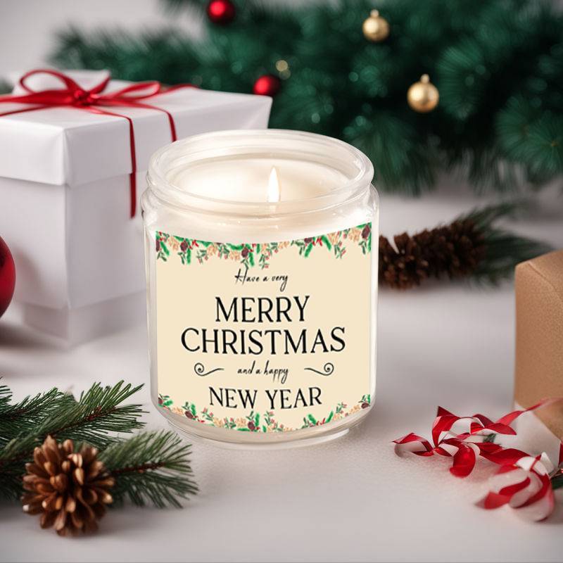 Merry Christmas Lavender Scented Candle Gift for Men Women Him Her Male Female Boyfriend Grilfriend Best Friend BBF Sister Bestie Brother Classmate Coworker Sister Mom Dad Family on Christmas Xmas Home Decoratin Funny Unique