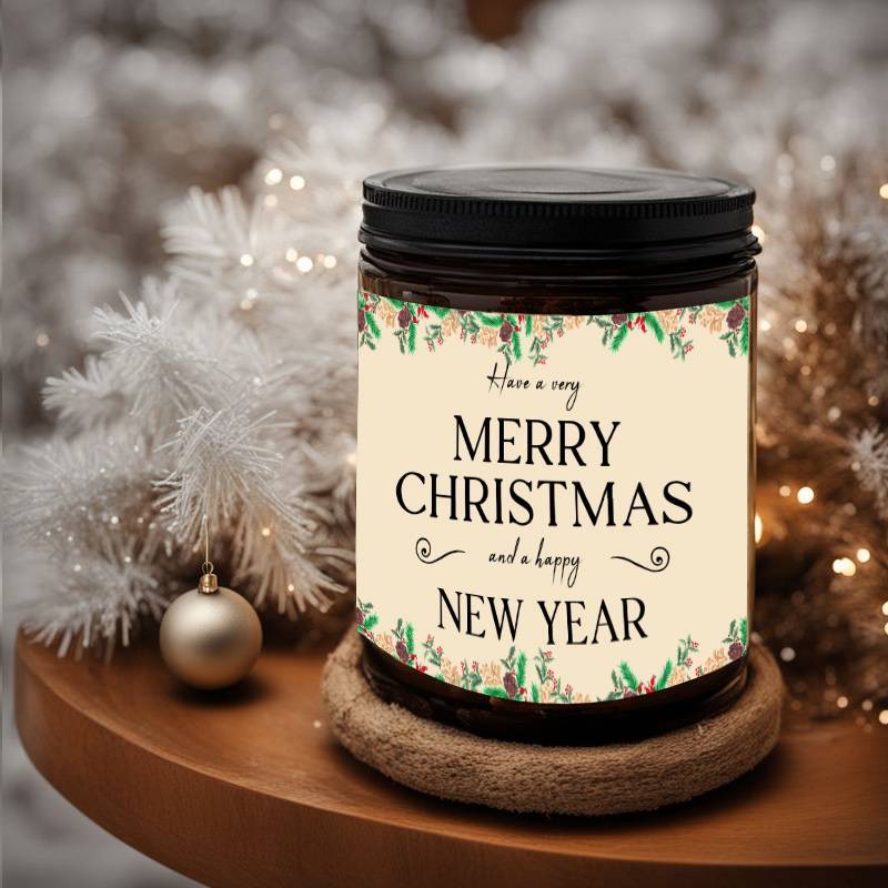 Merry Christmas Lavender Scented Candle Gift for Men Women Him Her Male Female Boyfriend Grilfriend Best Friend BBF Sister Bestie Brother Classmate Coworker Sister Mom Dad Family on Christmas Xmas Home Decoratin Funny Unique