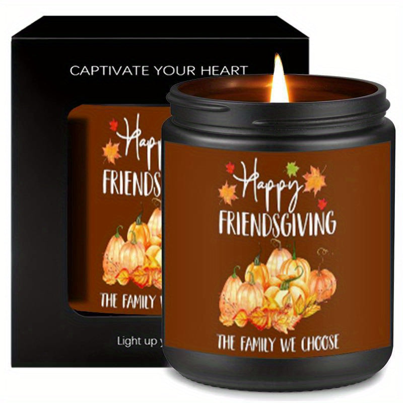 Lavender Scented Candle Fall Themed Orange Pumpkin Rustic Farmhouser Autumn Harvest Festival Thanksgiving Day Decoration Gift Ideas for Home Women Hostess Men Friends Friendship Friendsgiving Thankful Mom Wife Grandma Cute Ho