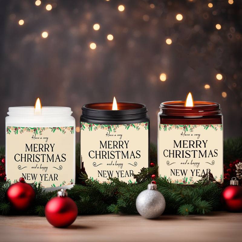Merry Christmas Lavender Scented Candle Gift for Men Women Him Her Male Female Boyfriend Grilfriend Best Friend BBF Sister Bestie Brother Classmate Coworker Sister Mom Dad Family on Christmas Xmas Home Decoratin Funny Unique