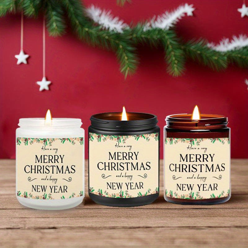 Merry Christmas Lavender Scented Candle Gift for Men Women Him Her Male Female Boyfriend Grilfriend Best Friend BBF Sister Bestie Brother Classmate Coworker Sister Mom Dad Family on Christmas Xmas Home Decoratin Funny Unique