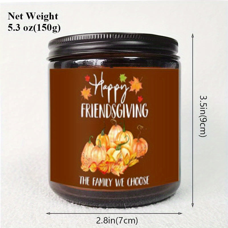 Lavender Scented Candle Fall Themed Orange Pumpkin Rustic Farmhouser Autumn Harvest Festival Thanksgiving Day Decoration Gift Ideas for Home Women Hostess Men Friends Friendship Friendsgiving Thankful Mom Wife Grandma Cute Ho