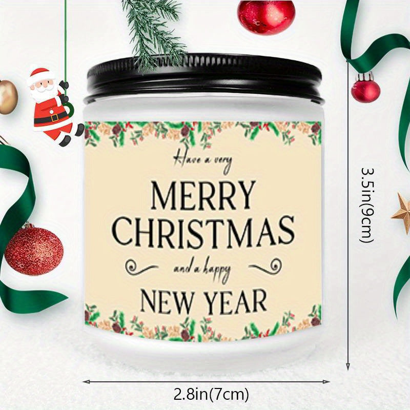 Merry Christmas Lavender Scented Candle Gift for Men Women Him Her Male Female Boyfriend Grilfriend Best Friend BBF Sister Bestie Brother Classmate Coworker Sister Mom Dad Family on Christmas Xmas Home Decoratin Funny Unique