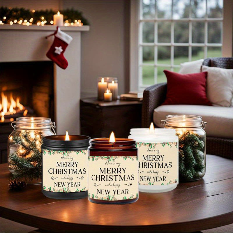 Merry Christmas Lavender Scented Candle Gift for Men Women Him Her Male Female Boyfriend Grilfriend Best Friend BBF Sister Bestie Brother Classmate Coworker Sister Mom Dad Family on Christmas Xmas Home Decoratin Funny Unique