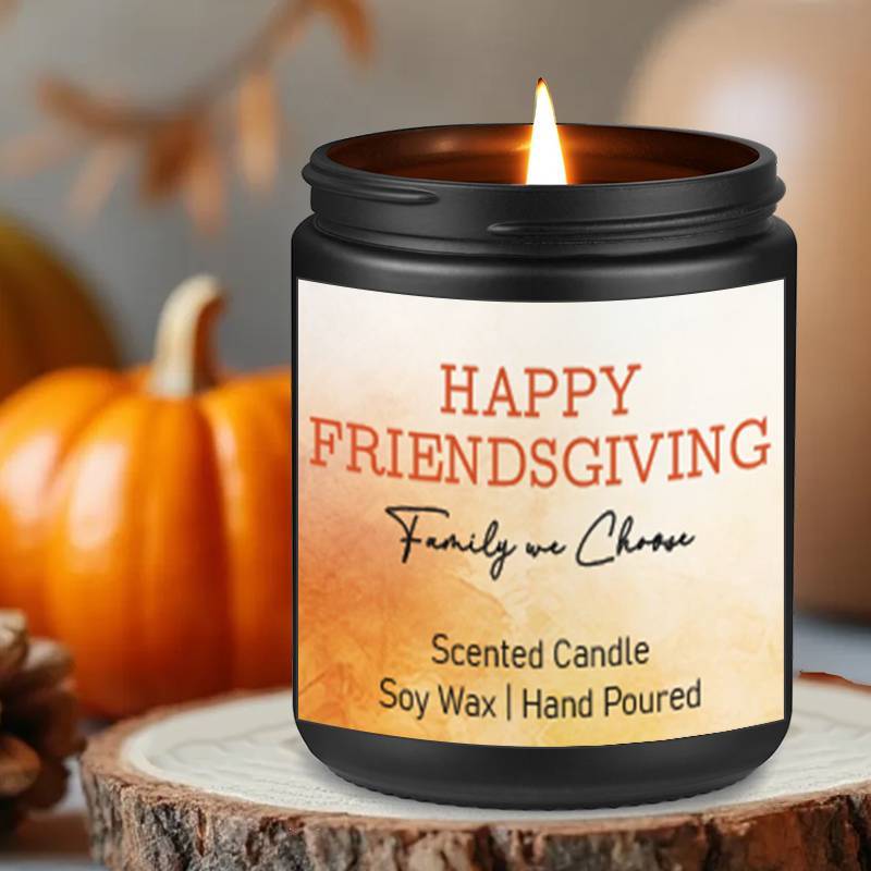 Lavender Scented Candle Fall Themed Orange Pumpkin Rustic Farmhouser Autumn Harvest Festival Thanksgiving Day Decoration Gift Ideas for Home Women Hostess Men Friends Friendship Friendsgiving Thankful Mom Wife Grandma Cute Ho