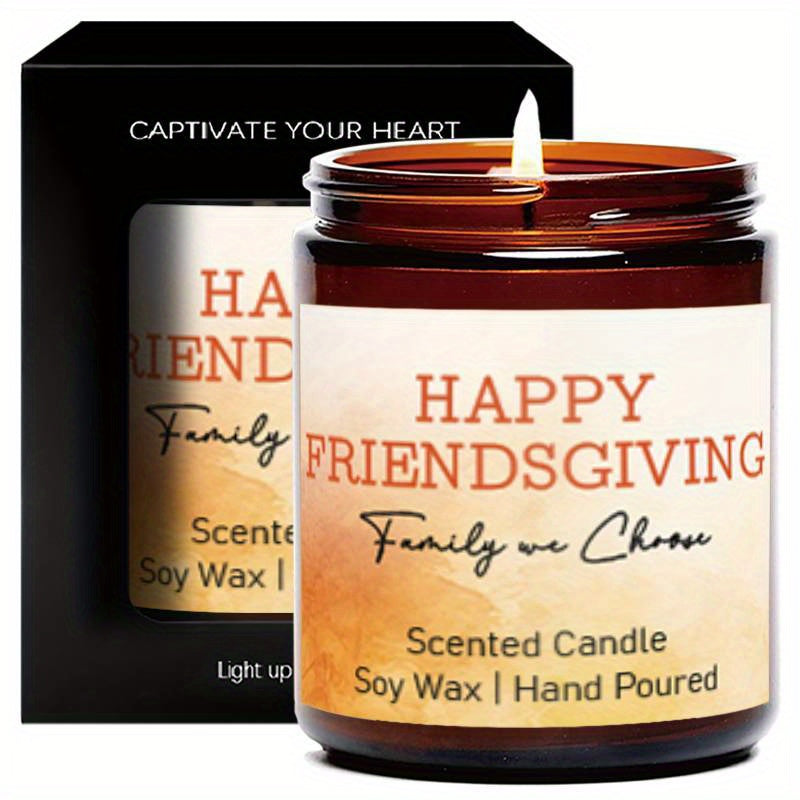 Lavender Scented Candle Fall Themed Orange Pumpkin Rustic Farmhouser Autumn Harvest Festival Thanksgiving Day Decoration Gift Ideas for Home Women Hostess Men Friends Friendship Friendsgiving Thankful Mom Wife Grandma Cute Ho