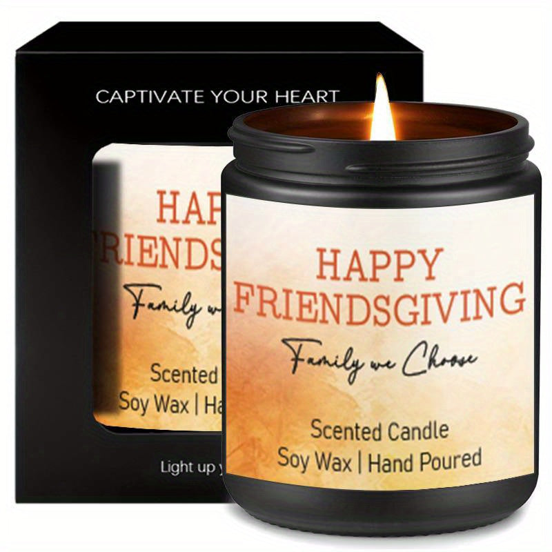 Lavender Scented Candle Fall Themed Orange Pumpkin Rustic Farmhouser Autumn Harvest Festival Thanksgiving Day Decoration Gift Ideas for Home Women Hostess Men Friends Friendship Friendsgiving Thankful Mom Wife Grandma Cute Ho