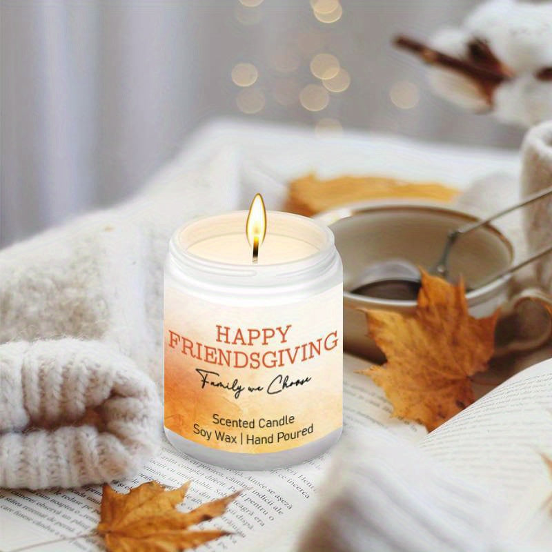 Lavender Scented Candle Fall Themed Orange Pumpkin Rustic Farmhouser Autumn Harvest Festival Thanksgiving Day Decoration Gift Ideas for Home Women Hostess Men Friends Friendship Friendsgiving Thankful Mom Wife Grandma Cute Ho