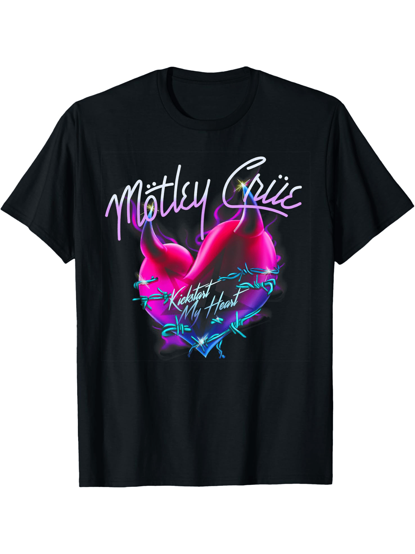 Mötley Crüe Kickstart My Heart T-Shirt – Classic Rock Band Graphic Tee - Premium T-Shirt from Lizard Vigilante - Just $26.99! Shop now at Lizard Vigilante