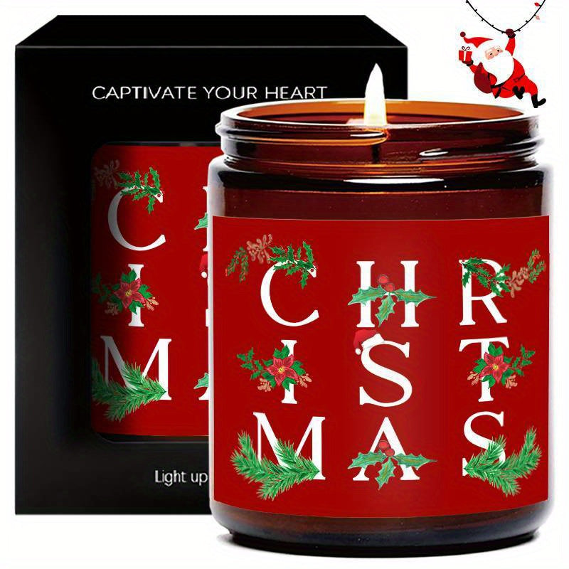 Merry Christmas Lavender Scented Candle Gift for Men Women Him Her Male Female Boyfriend Grilfriend Best Friend BBF Sister Bestie Brother Classmate Coworker Sister Mom Dad Family on Christmas Xmas Home Decoratin Funny Unique