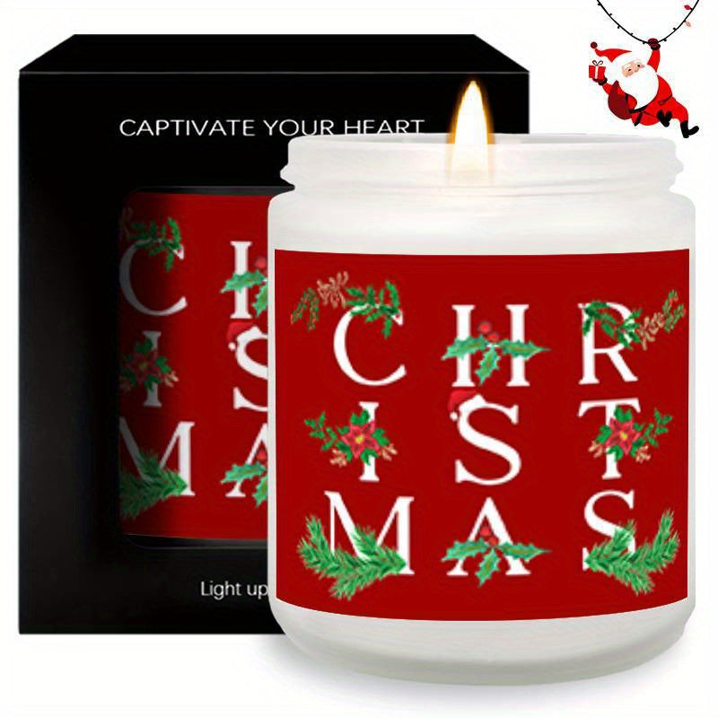 Merry Christmas Lavender Scented Candle Gift for Men Women Him Her Male Female Boyfriend Grilfriend Best Friend BBF Sister Bestie Brother Classmate Coworker Sister Mom Dad Family on Christmas Xmas Home Decoratin Funny Unique