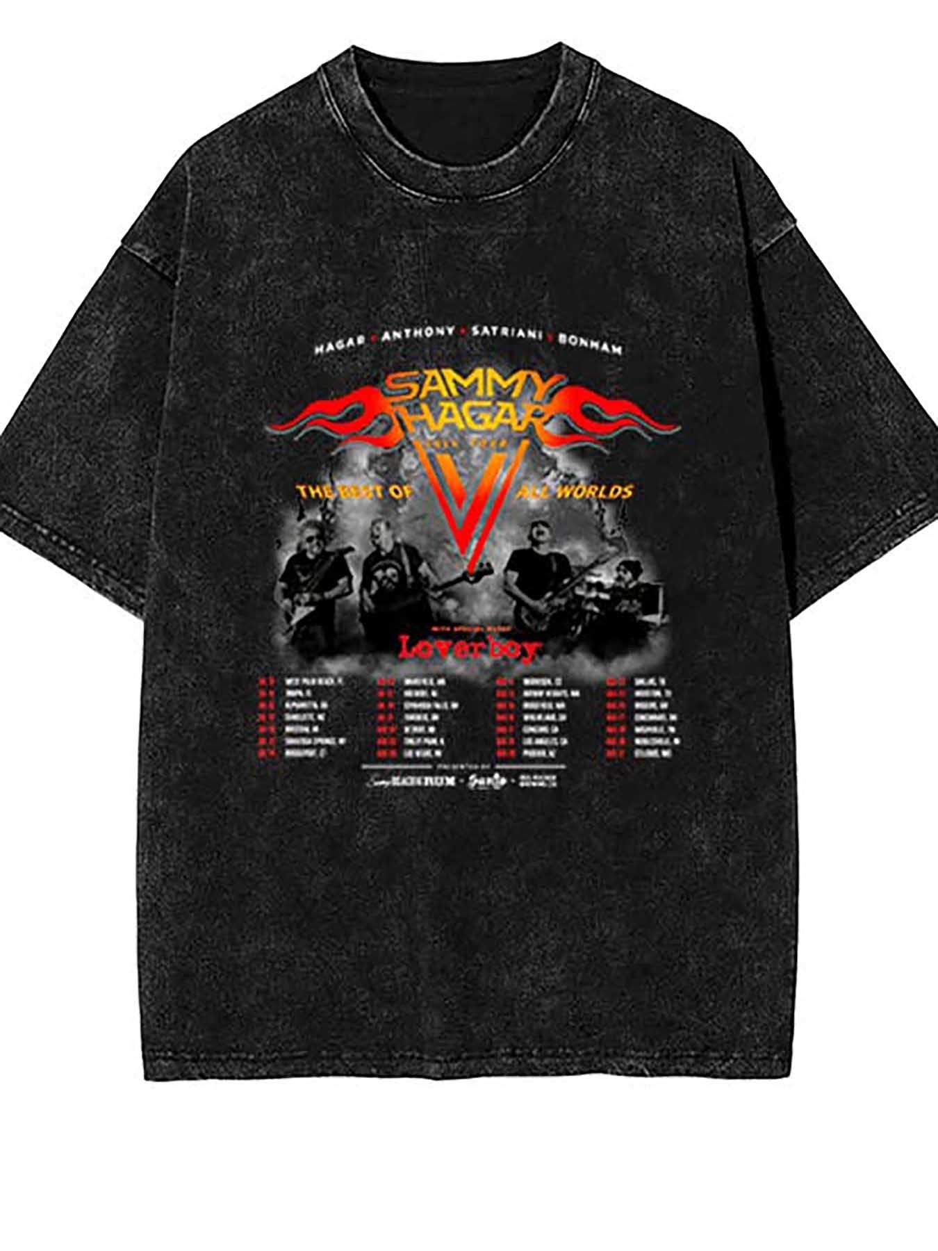 Sammy Hagar 2024 Tour Shirt, Sammy Hagar Fan Shirt, Gift For Fans Shirt 333934 vintage washed distressed batik thickened funny Men’s Short Sleeve Graphic T-shirt PR - Premium  from Lizard Vigilante - Just $30.99! Shop now at Lizard Vigilante