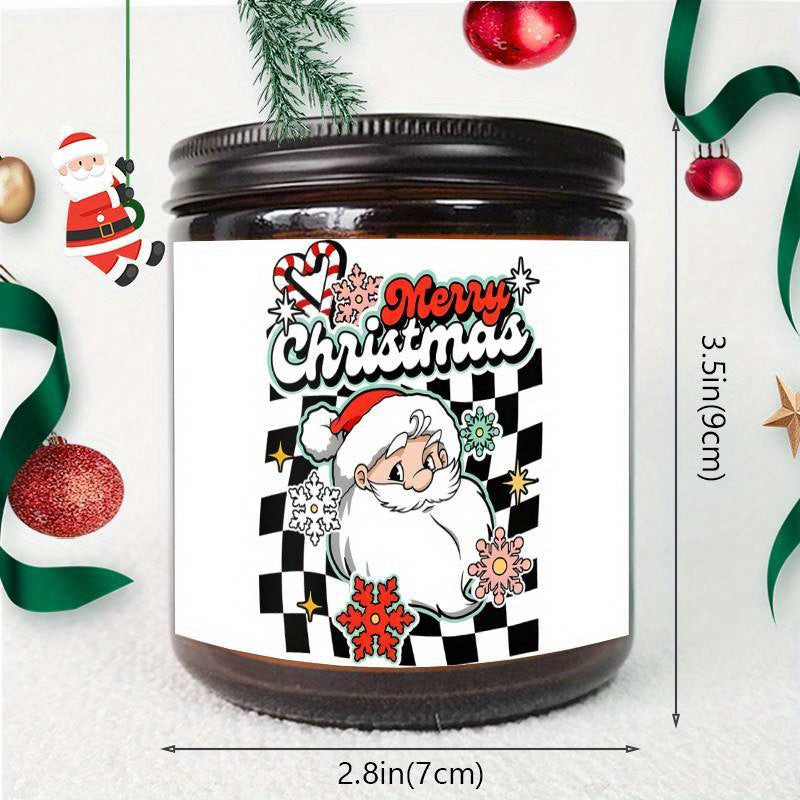 1PC Lavender Scented Candle 5. 3oz Soybean Wax Merry Christmas Gifts Idea for Women Men Mom Dad Grandma Sister Co worker Friends on Winter Xmas Home Decorations Santa Claus Christmas Trees Snowman Stockings Snowflake Reindeer