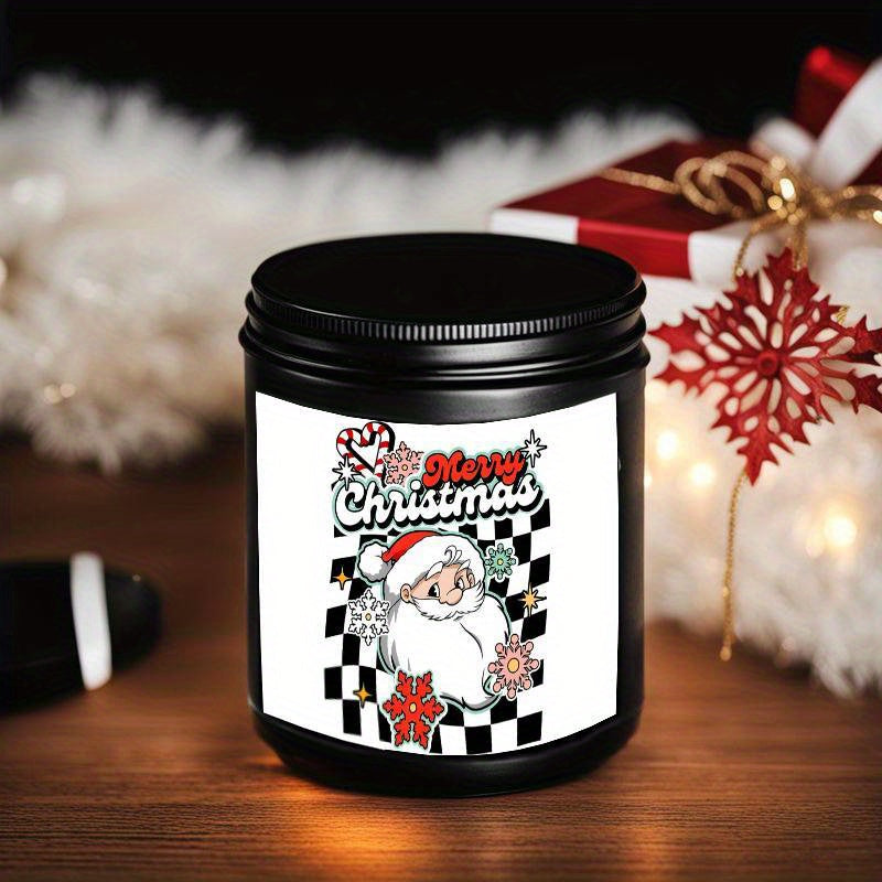 1PC Lavender Scented Candle 5. 3oz Soybean Wax Merry Christmas Gifts Idea for Women Men Mom Dad Grandma Sister Co worker Friends on Winter Xmas Home Decorations Santa Claus Christmas Trees Snowman Stockings Snowflake Reindeer