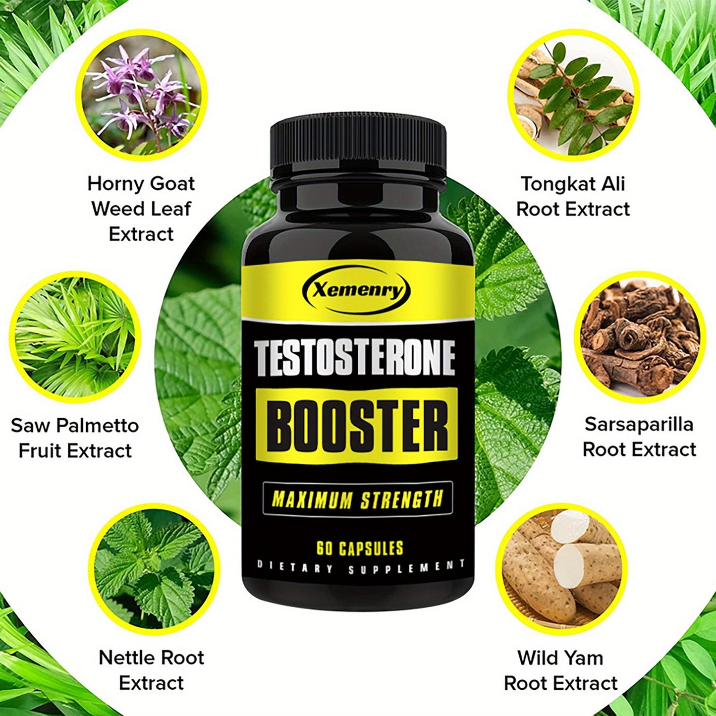 Testosterone Booster - Muscle Health, Energy, Testosterone Support for Men - 60 Capsules - Premium  from Lizard Vigilante - Just $23.99! Shop now at Lizard Vigilante