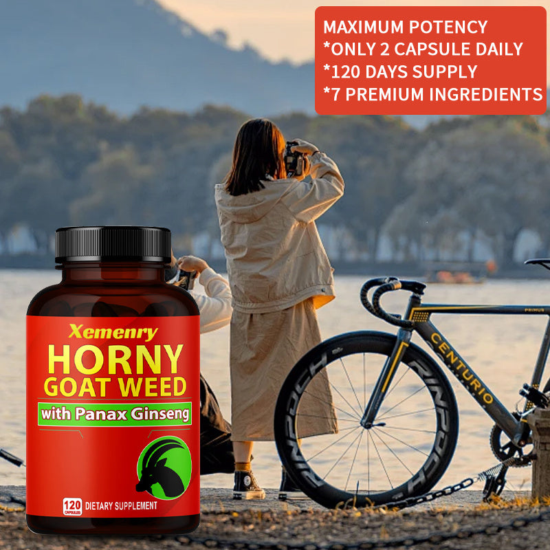 Horny Goat Weed - with Panax Ginseng, Maca, Ashwagandha, Tongkat - 120 Capsules - Premium  from Lizard Vigilante - Just $27.99! Shop now at Lizard Vigilante