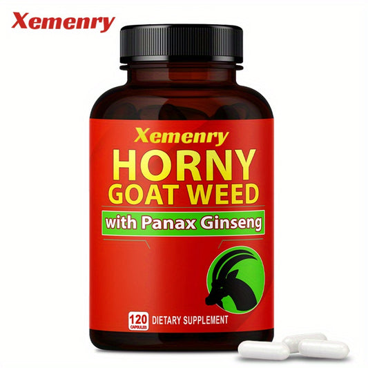 Horny Goat Weed - with Panax Ginseng, Maca, Ashwagandha, Tongkat - 120 Capsules - Premium  from Lizard Vigilante - Just $27.99! Shop now at Lizard Vigilante