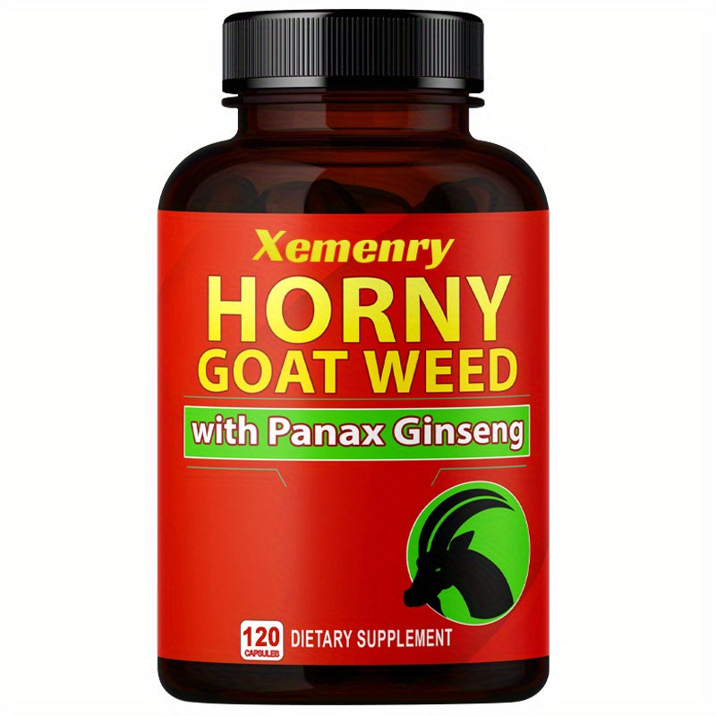 Horny Goat Weed - with Panax Ginseng, Maca, Ashwagandha, Tongkat - 120 Capsules - Premium  from Lizard Vigilante - Just $27.99! Shop now at Lizard Vigilante