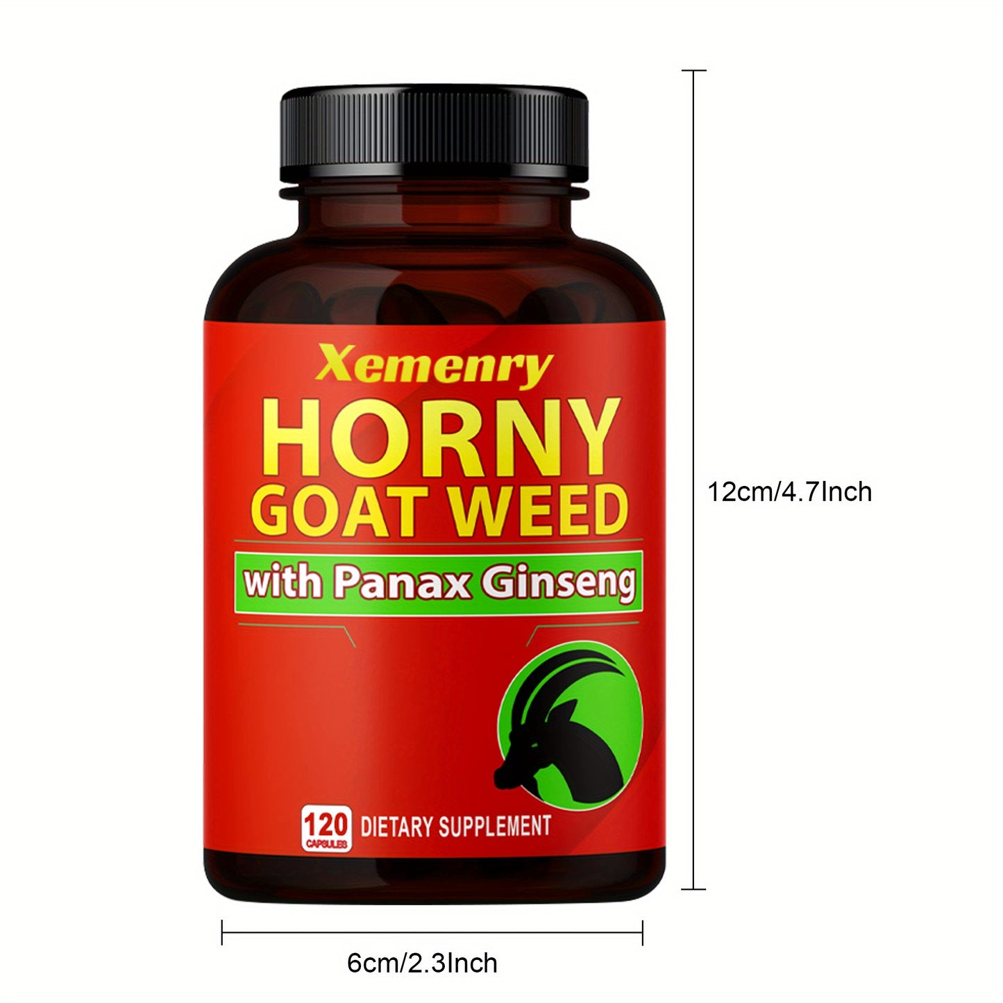 Horny Goat Weed - with Panax Ginseng, Maca, Ashwagandha, Tongkat - 120 Capsules - Premium  from Lizard Vigilante - Just $27.99! Shop now at Lizard Vigilante