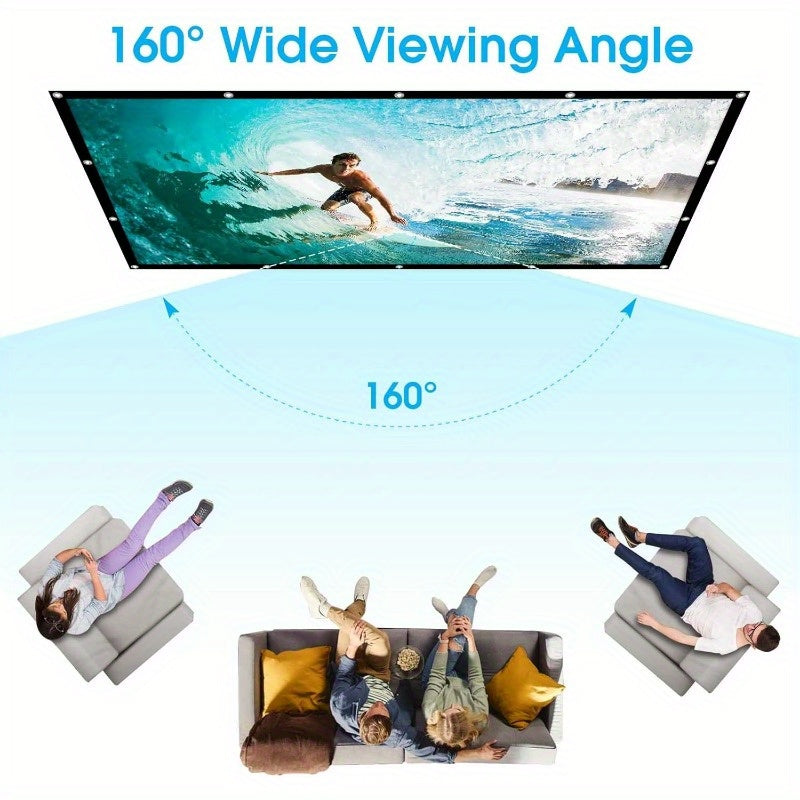 120-Inch Portable Projector Screen | Foldable and Anti-Crease - Premium projector screen from Lizard Vigilante - Just $26.99! Shop now at Lizard Vigilante