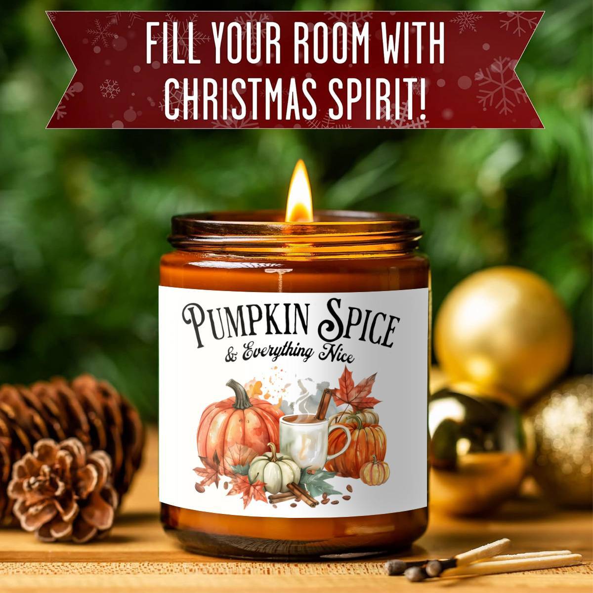 Hello Autumn Scented Candle Fall Themed Orange Terracotta Burnt Rustic Farmhouse September October Harvest Thanksgiving Day Decoration Gift Idea for Home Women Woman Hostess Men Friends Her Mom Wife Grandma Cute Item E