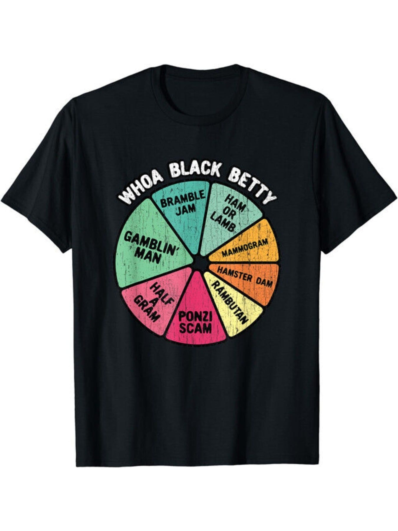 Whoa Black Betty Pie Chart T-Shirt - Funny 70's Classic Rock Music Graphic Tee for Men - Premium T-Shirt from Lizard Vigilante - Just $25.88! Shop now at Lizard Vigilante