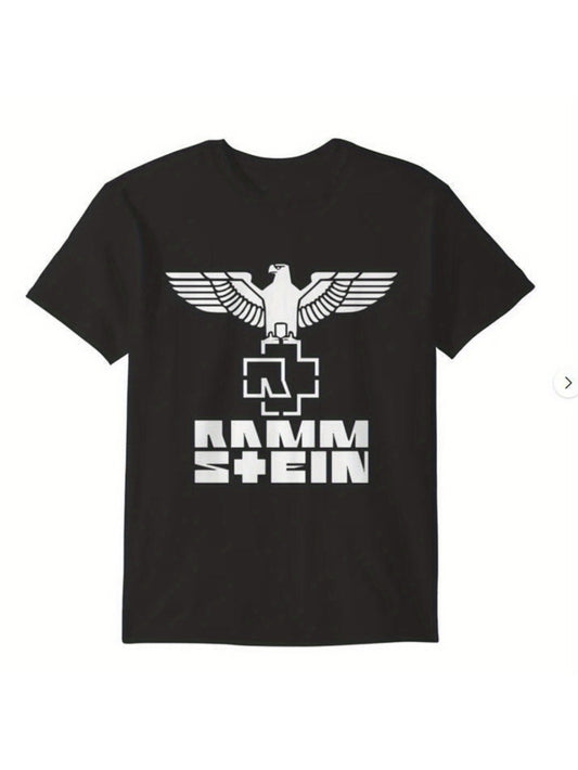 Men's Rammstein Rock Band Print Solid Color Short Sleeve Crew Neck T-Shirt Birthday Gifts Christmas Gifts - Premium  from Lizard Vigilante - Just $22.99! Shop now at Lizard Vigilante