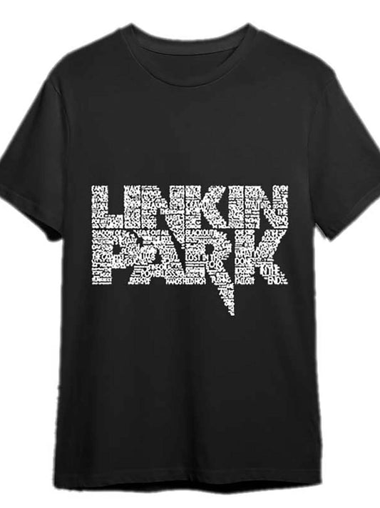 Linkin Park T-shirt 341124 Men's Short Sleeve Fun Graphic T-shirt Series Black PR - Premium  from Lizard Vigilante - Just $16.99! Shop now at Lizard Vigilante