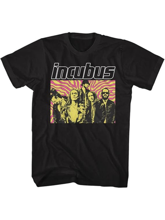 Incubus T-Shirt Band Photo Swirls Mens Short Sleeve T Shirts 90s Music Vintage Style Graphic Tees, Comfortable Short-Sleeved Cotton Knit Top, New Summer Versatile Heavy T-Shirt - Premium  from Lizard Vigilante - Just $24.99! Shop now at Lizard Vigilante