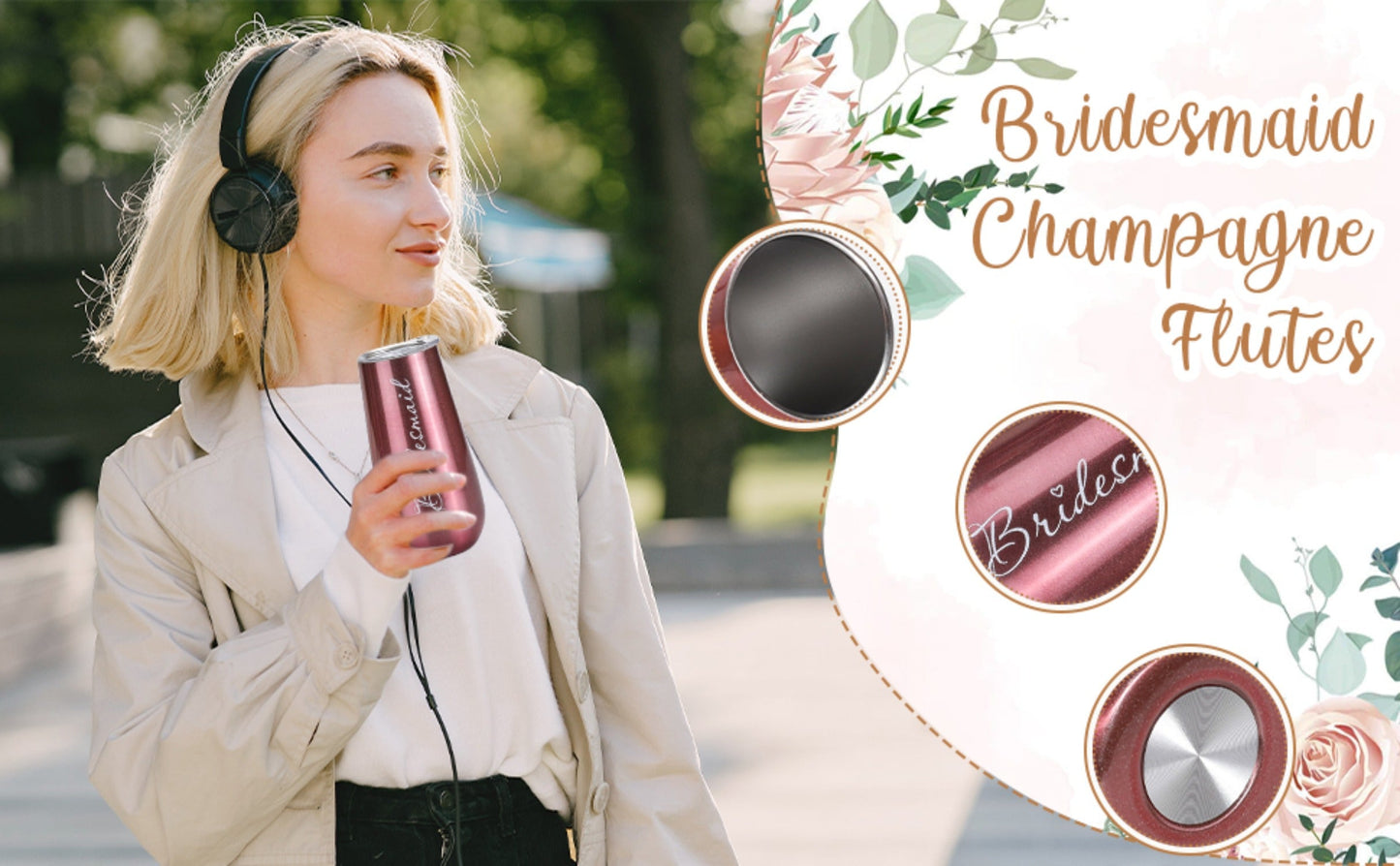 Will You Be My Bridesmaid Gift Box - Includes 6oz Wine Tumbler, Scented Candle, Spa Headband & Bear Towel - Perfect for Bridal Shower, Engagement & Wedding Party Gifts from Bride to Bridesmaids