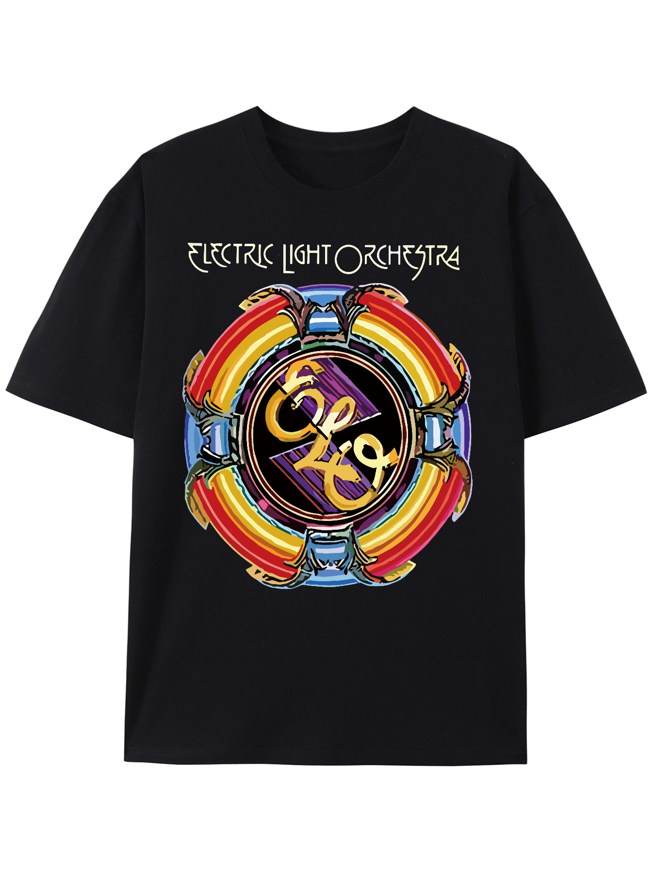 Electric Light Orchestra ELO Rock Unisex Graphic T-Shirt Black Short Sleeve Tee for Men Funny Music Band Tee with Classic Design 334083 - Premium  from Lizard Vigilante - Just $17.99! Shop now at Lizard Vigilante