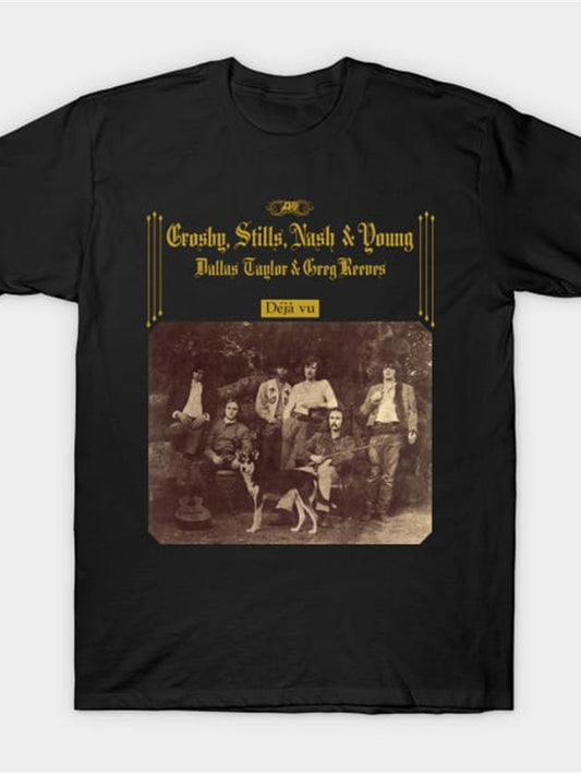 Crosby Stills Nash Young T-Shirt - Men's Printed Casual Tee - Premium T-shirt from Lizard Vigilante - Just $26.99! Shop now at Lizard Vigilante