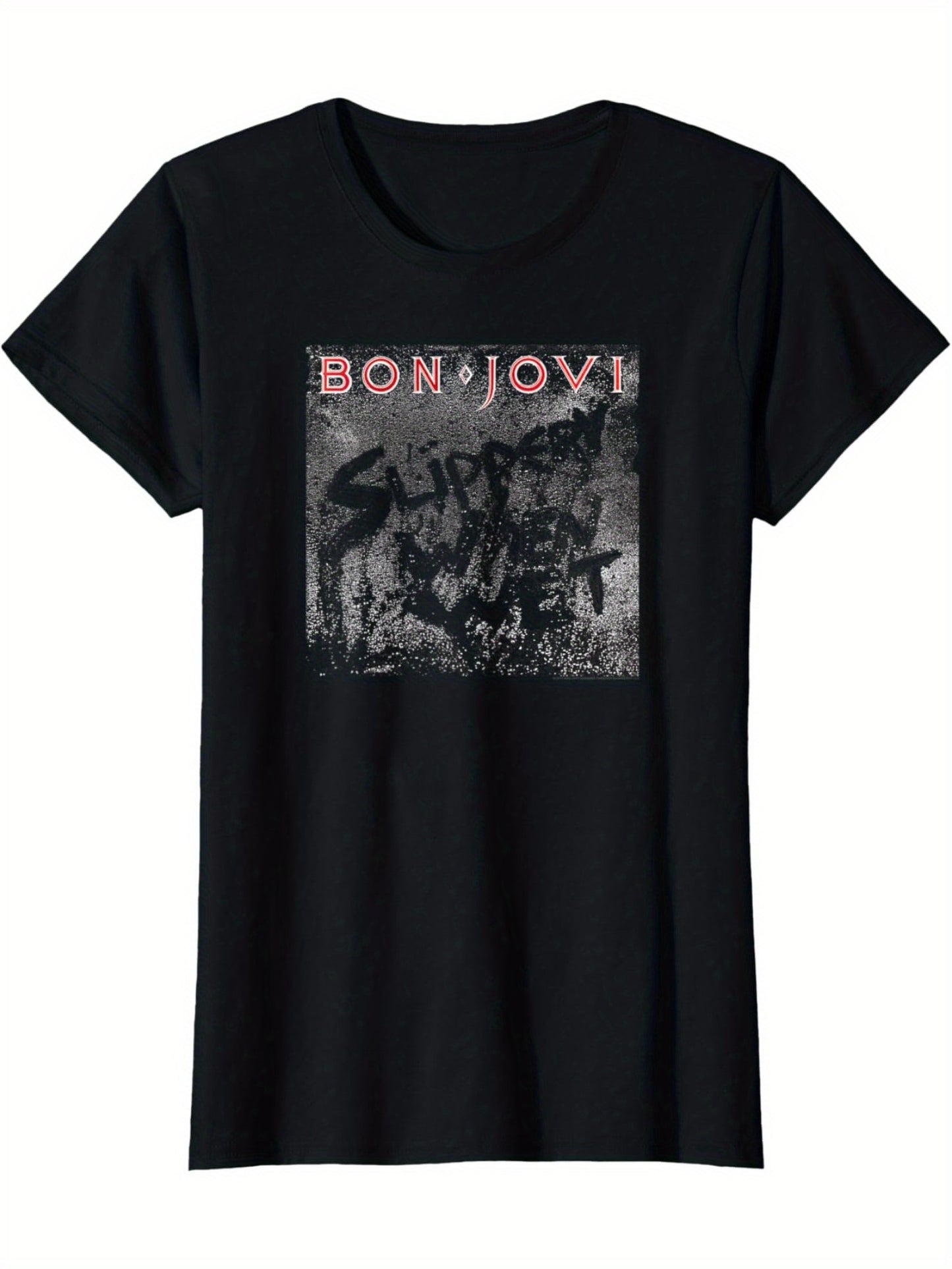 Bon Jovi Slippery Cover T-Shirt - Premium  from Lizard Vigilante - Just $24.99! Shop now at Lizard Vigilante