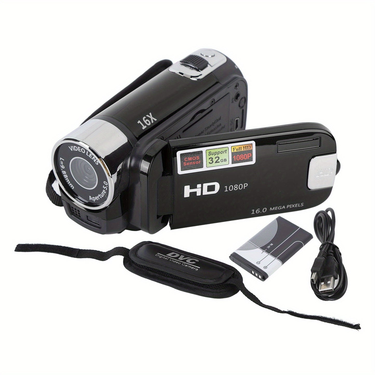 D90 4K Digital Camera with 16X Zoom & Swivel Screen – 2.7" HD Display, Built-In Battery Camcorder, Ideal for Photography & Video Recording - Premium video camera from Lizard Vigilante - Just $44.59! Shop now at Lizard Vigilante