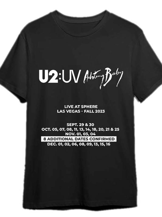 U2 "Attention Baby Live at Sphere" Fall Tour 2023 2-Sided T-Shirt – Iconic Rock Band Graphic Tee, Men's Concert Merch Collection - Premium T-Shirt from Lizard Vigilante - Just $26.99! Shop now at Lizard Vigilante