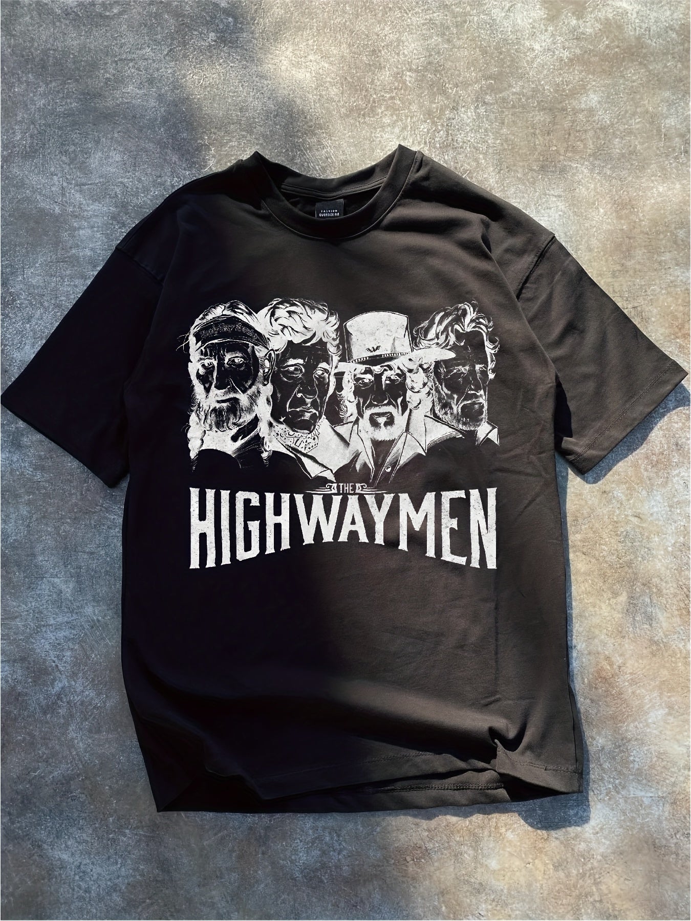 Band Legends Highwaymen Novel Tee- Comfortable Cotton Sports T-Shirt for Men with Printed Pattern- Unique Music-Inspired Design - Premium  from Lizard Vigilante - Just $26.99! Shop now at Lizard Vigilante