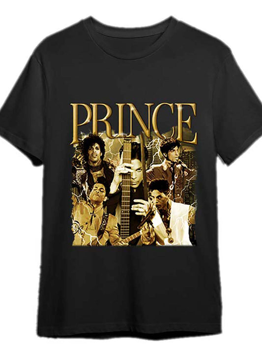 Vintage Prince Music Graphic T-Shirt – Men’s Loose Fit Short Sleeve Tee - Premium T-Shirt from Lizard Vigilante - Just $23.88! Shop now at Lizard Vigilante