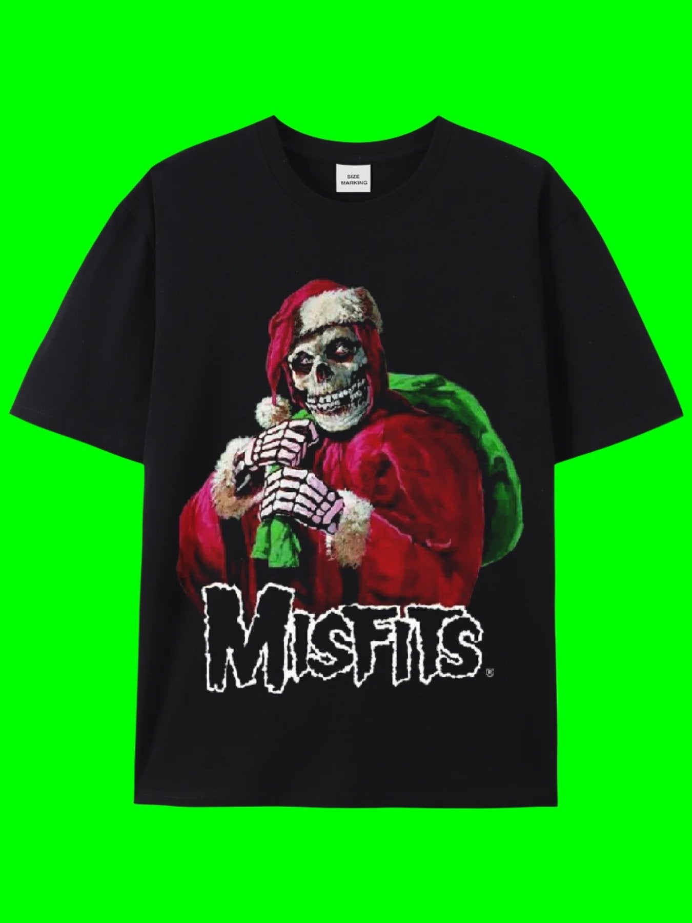 Skeleton Santa Misfits Men's Premium Cotton T-Shirt – Trendy Digital Print Art, Comfortable Casual Wear for Every Season - Premium T-Shirt from Lizard Vigilante - Just $24.99! Shop now at Lizard Vigilante