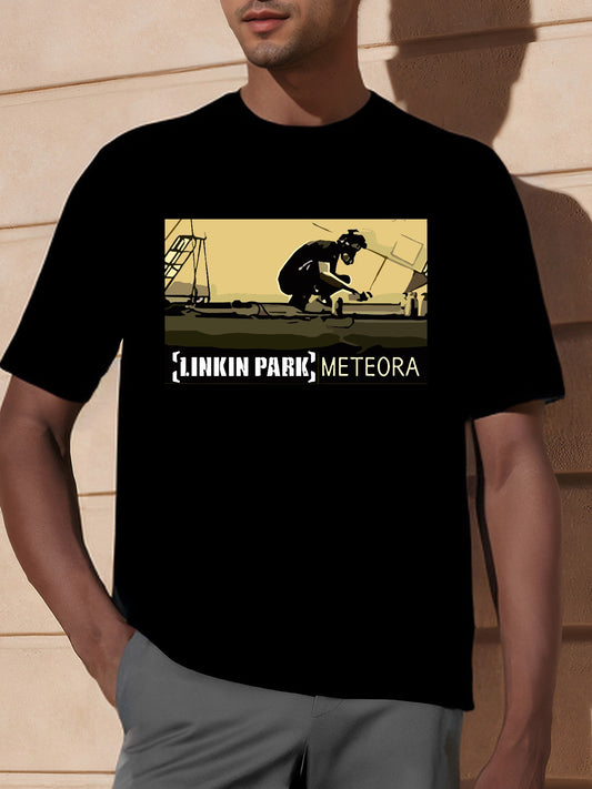 Vintage 2003 Linkin Park Meteora Band T-Shirt | Rock Music Tee - Premium T-Shirt from Lizard Vigilante - Just $23.88! Shop now at Lizard Vigilante